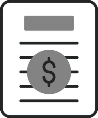 Fatura. Web simgesi basit illüstrasyon 