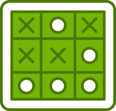 Tic Tac Toe simge vektör çizim 
