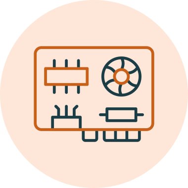 Anakart. Web simgesi basit illüstrasyon