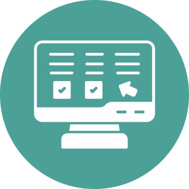 Çevrimiçi Ders modern simgesinin vektör illüstrasyonu