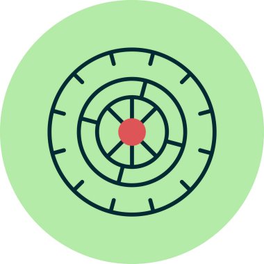 Tekerlek. Web simgesi basit illüstrasyon 