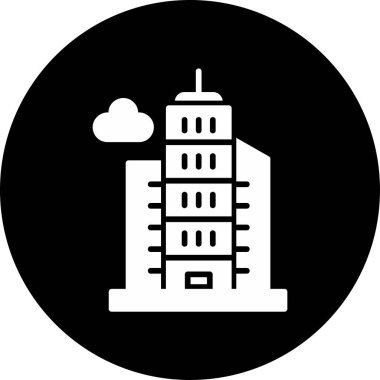 Bina. Web simgesi basit illüstrasyon 