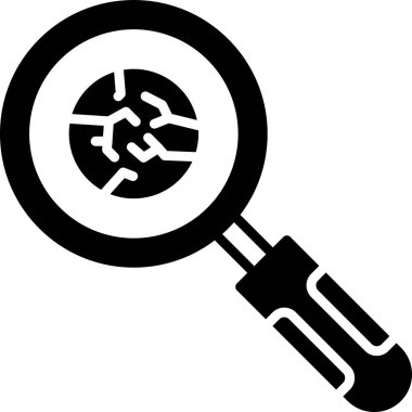 Renkli soyut bir büyüteç simgesinin vektör sanatı.