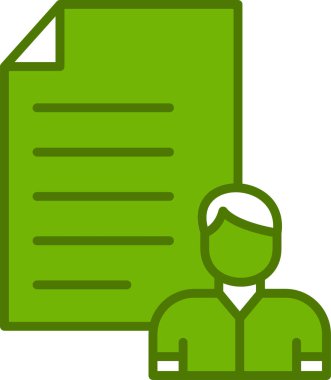 Vektör biçiminde bir kullanıcı veri simgesinin soyut çizimi.