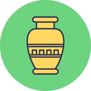 Vazo. Web simgesi basit illüstrasyon