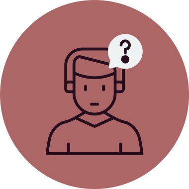 Soru web simgesi, vektör illüstrasyonu 