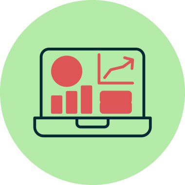 Kârlı bar tablosu vektör simgesi. 