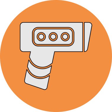 Termometre Silah Simgesi Vektör İllüstrasyonu