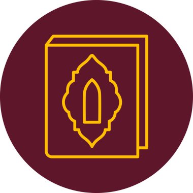 Kuran kitap simgesi, vektör illüstrasyonu