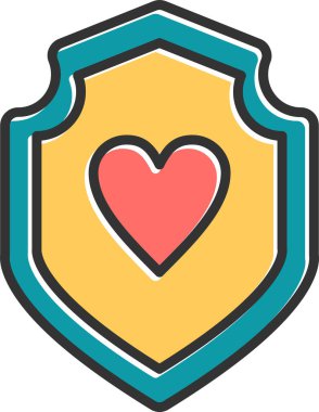 Kalp. Web simgesi basit illüstrasyon 