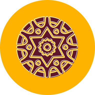 Mandala 'nın basit tasviri, kutsal çiçek sembolü.