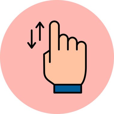 Basit Kaydırma simgesi vektör illüstrasyonu