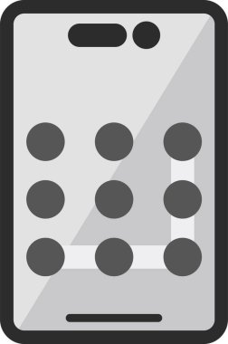 Desen Kilit simgesi vektör çizimi