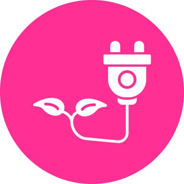  Eko Güç dolgu ikonu vektör çizimi