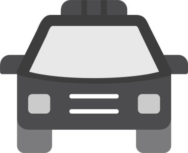 Polis arabası. Web simgesi basit illüstrasyon