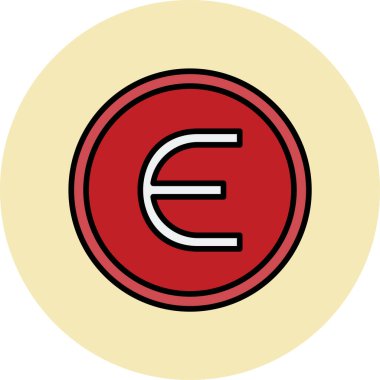 Epsilon web simgesi vektör illüstrasyonu