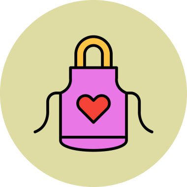 Önlük simgesinin temel doğrusal çizimi