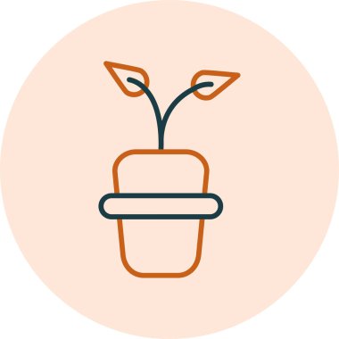 Bitki. Web simgesi basit illüstrasyon 