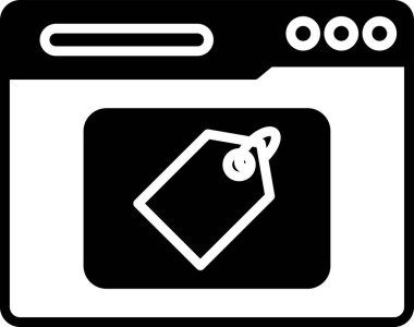 Çevrimiçi alışveriş simgesinin vektör illüstrasyonu 