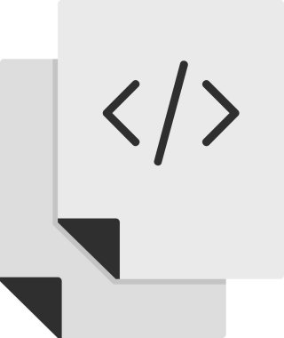 bilgisayar kodlama simgesi, vektör illüstrasyonu