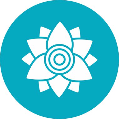 Bromeliad çiçek ikonu illüstrasyonu vektörü