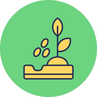 Bitki. Web simgesi basit illüstrasyon 