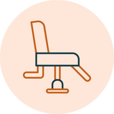 Koltuk ikonu vektörü. ince çizgi işareti