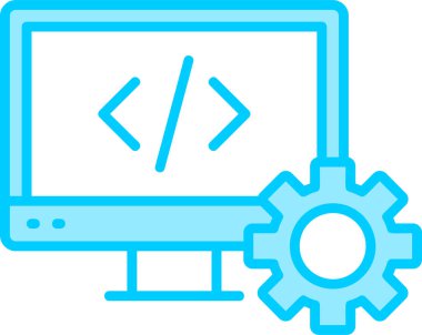 Web geliştirme simgesi, vektör illüstrasyonu basit tasarım