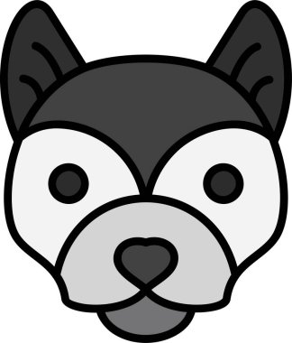 Husky köpek simge vektör çizim