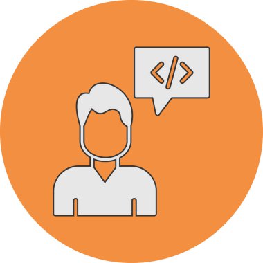 Konuşma yap. Web simgesi basit illüstrasyon