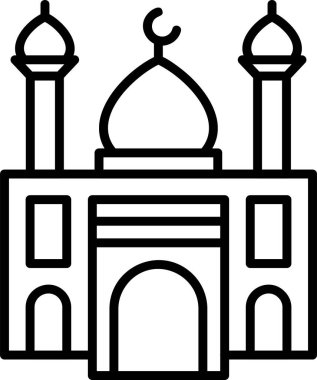 Minimalist doğrusal biçimdeki Müslüman camii