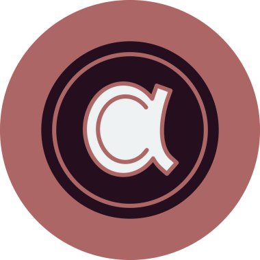 Alfa. Web simgesi basit tasarım