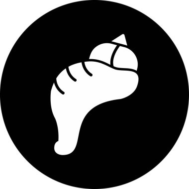 Kabuk düz simgesi, vektör illüstrasyonu