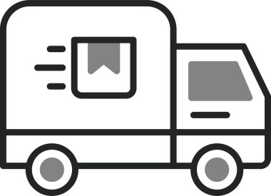 Teslimat. Web simgesi basit illüstrasyon