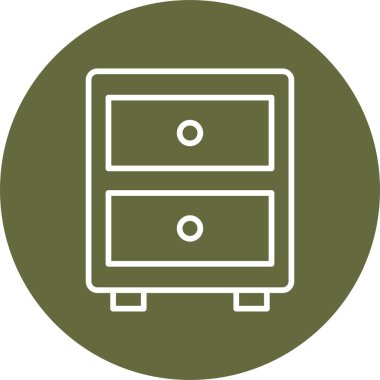 Dosya dolabı. Web simgesi basit illüstrasyon