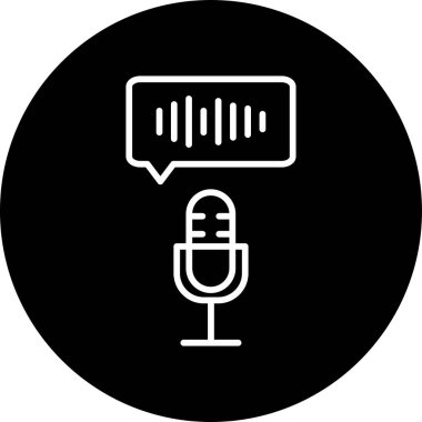 Mikrofon. Web simgesi basit illüstrasyon 