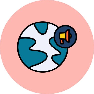 Küresel iletişim vektör çizim 