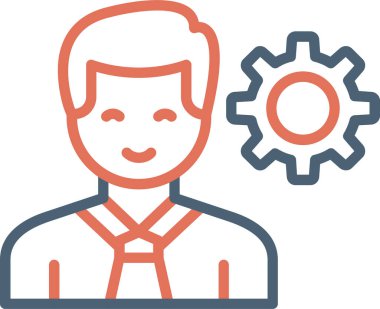 Yönetici vektör simgesi modern basit illüstrasyon