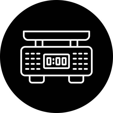 Laboratuvar tartısı. Web simgesi basit illüstrasyon