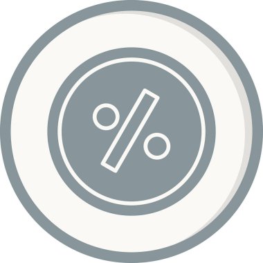 İndirim simgesinin vektör illüstrasyonu, yüzde