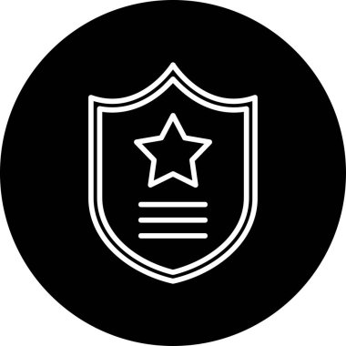 Polis rozeti. Web simgesi basit illüstrasyon