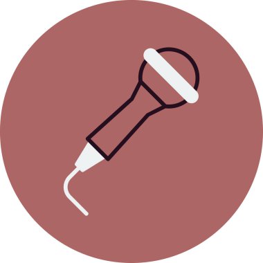 mikrofon simgesi, vektör illüstrasyonu 