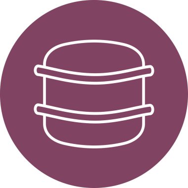 Macaron simgesi vektör illüstrasyon tasarımı