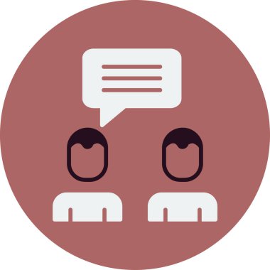 Tartışma. Web simgesi basit illüstrasyon