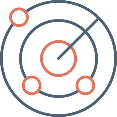 radar web simgesi vektör illüstrasyonu