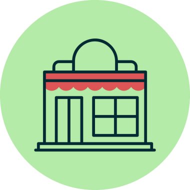 dükkan simgesi vektör illüstrasyonu