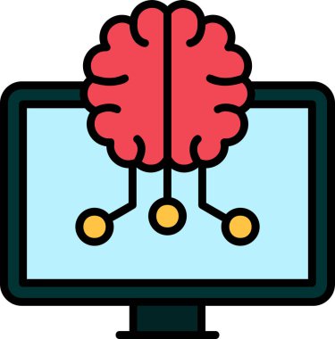 Öğrenmek. Web simgesi vektör illüstrasyonu