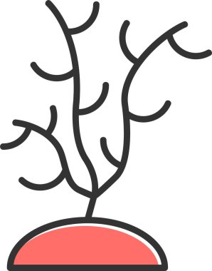 Mercan Ağı simgesi, basit vektör illüstrasyonu 