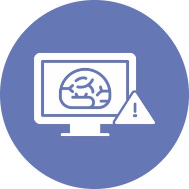 yapay zeka robot beyni ve bilgisayar simgesi