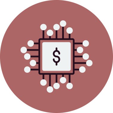 Çip simgesi vektör illüstrasyon tasarımı